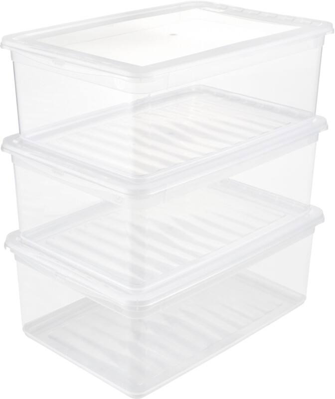 Boîte de rangement keeeper Plastique bea 3 x 11 L Transparent 26,5 x 39 x 14 cm 3 Unités