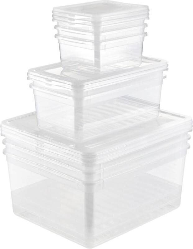 Boîte de rangement keeeper Plastique bea Transparent 18 cm x 3 cm 8 Unités