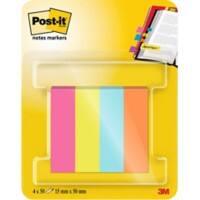 Marque-pages Post-it 670-4-POP Bleu, orange, rose, vert 4,44 x 4,44 cm