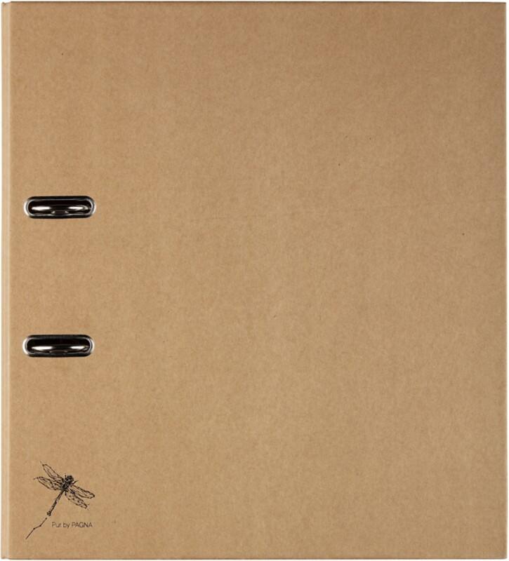 Classeur à levier PAGNA Large Pure A4 75 mm Brun clair 2 Anneaux Carton Mat