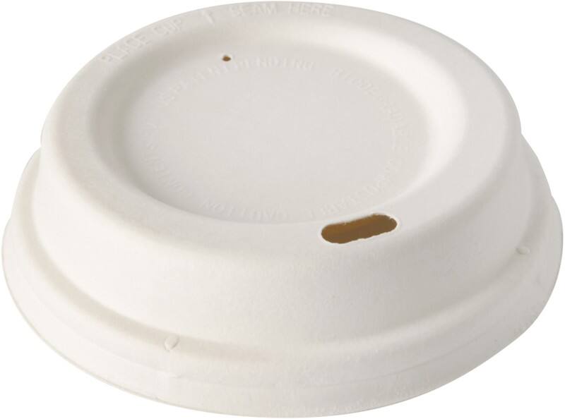 Couvercle PAPSTAR pure Canne à sucre Blanc 87934 50 Unités