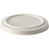 Couvercle PAPSTAR Jetable Canne à sucre Blanc 50 unités