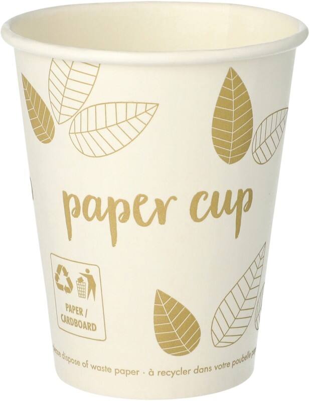 Gobelets jetables PAPSTAR Papier 200 ml 92 mm Crème 50 unités