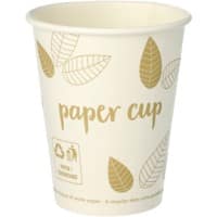 Gobelets jetables PAPSTAR Papier 200 ml 92 mm Crème 50 unités