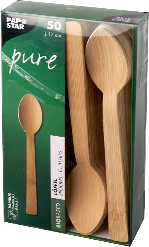 Cuillère PAPSTAR pure Bambou Crème 88029 50 Unités