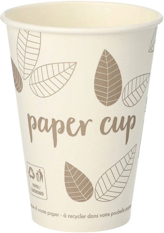 Gobelets jetables PAPSTAR Pure Papier 180 ml 70 mm Taupe 80 unités