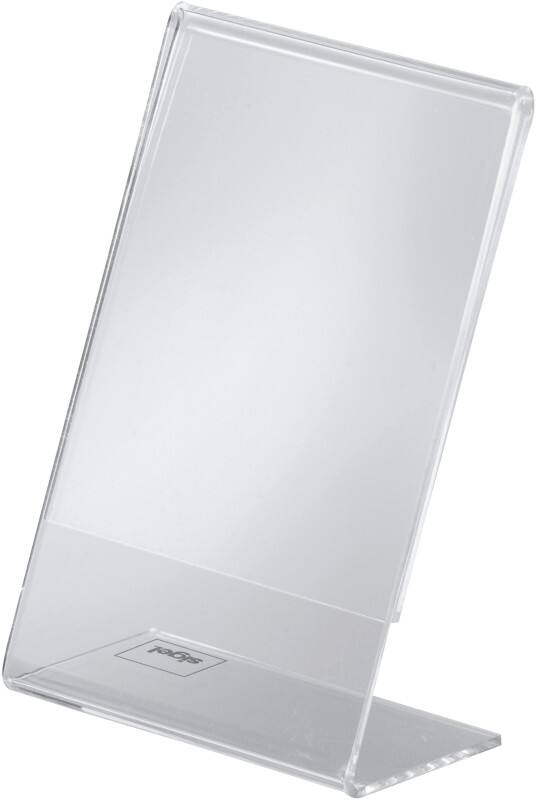 Porte-visuel Sigel A7 En forme de L 7,6 (l) x 3,7 (p) x 11,2 (h) cm Transparent 10 unités