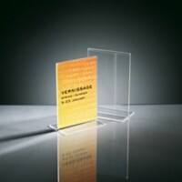 Porte-visuel Sigel Sur table A6 1 compartiment Autoportant 10,5 (l) x 5,5 (p) x 15 (h) cm Transparent