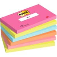 Notes adhésives Post-it Poptimistic 127 x 76 mm Assortiment 100 feuilles Paquet de 6