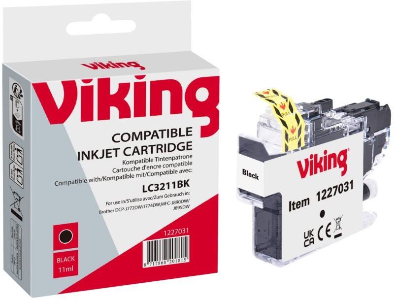 Cartouche jet d'encre Viking LC3211 Compatible Brother Noir