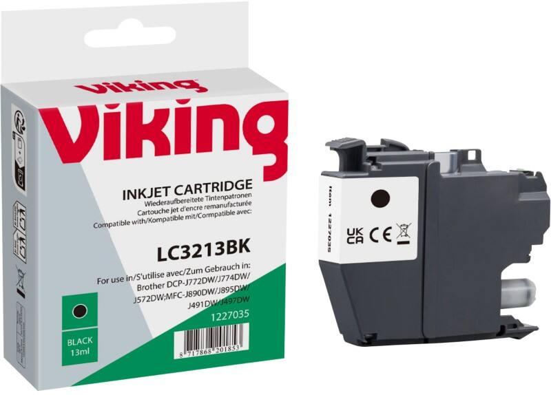 Cartouche jet d'encre Viking LC3213 Compatible Brother Noir