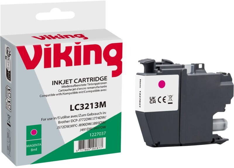 Cartouche jet d'encre Viking LC3213 Compatible Brother Magenta