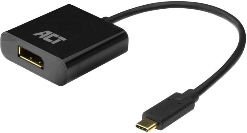 Adaptateur USB-C ACT AC7320 vers DisplayPort femelle Noir