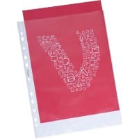 Pochettes perforées Office Depot A4 Relief Transparent 80 microns PP (Polypropylène) Au-Dessus 11 Perforations 50 Unités