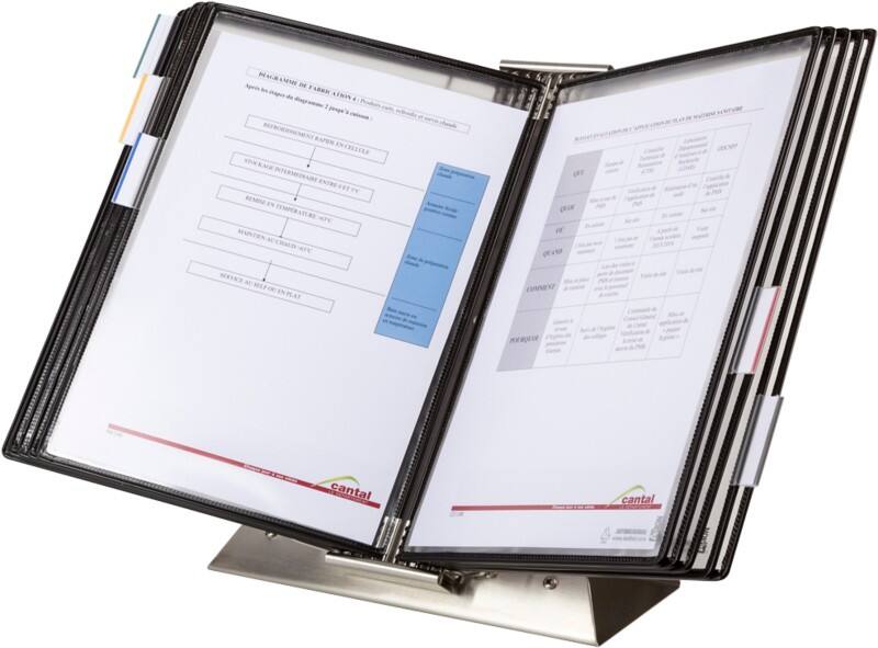Système de présentation Djois Tarifold 10 Panneaux A4 Noir