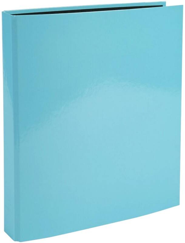 Classeur à anneaux Exacompta Kreacover 25 mm Carton, Papier A4 4 Anneaux Bleu pastel 51572E
