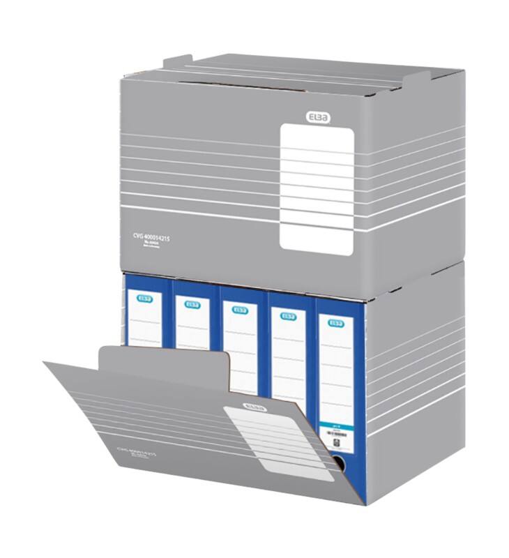 Boîte d'archivage ELBA Tric Gris 46,5 x 32,5 x 36 cm Carton 10 Unités