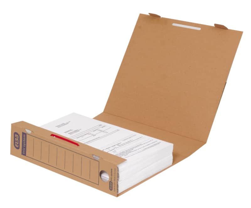 Boîte d'archivage ELBA Tric Brun 7,8 x 31,4 x 22,8 cm Carton 30 Unités