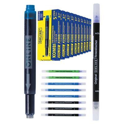 Paquet de dix cartouches d'encre bleue pour stylo-plume