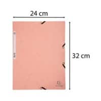 Farde à 3 rabats Exacompta Aquarel 55527E A4 Carton pressé marbré Fermeture élastique 320 x 240 mm Corail 5 Unités de 250 Feuilles
