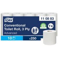 Papier toilette Tork T4 Advanced 3 épaisseurs 110883 10 Rouleaux de 250 Feuilles