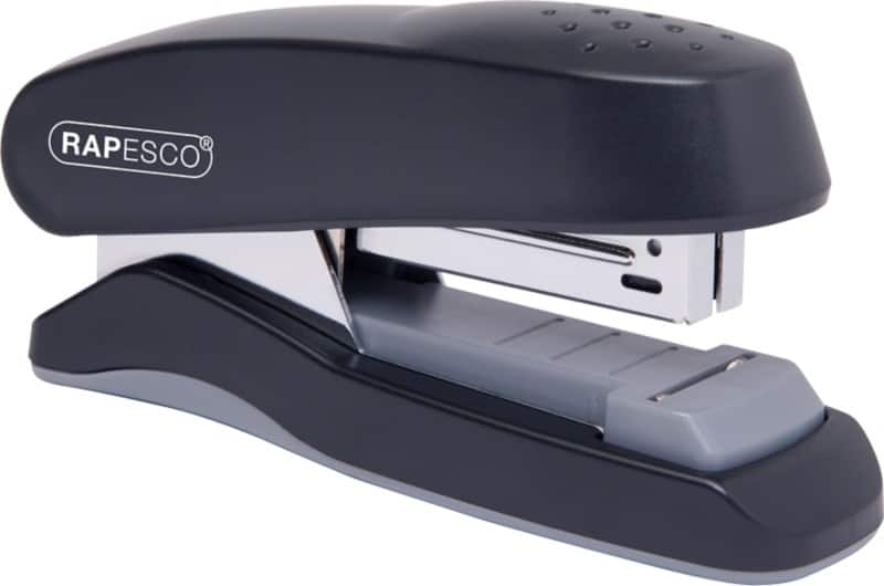 Agrafeuse à pince plate Rapesco Demi bande 25 Feuilles Noir 24/6, 26/6 Plastique