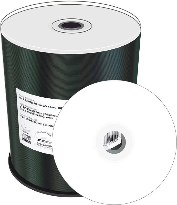 CD-R (Disque compact enregistrable)MediaRange700 Mo 52x 100 Unités