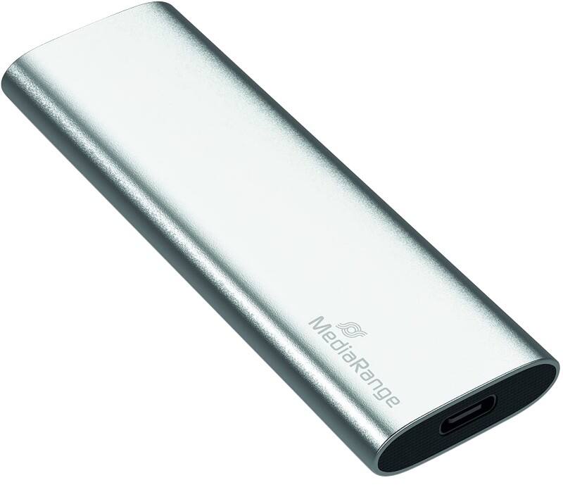 Disque SSD externe MediaRange 120 Go USB 3.2 (Gen 1) Argenté