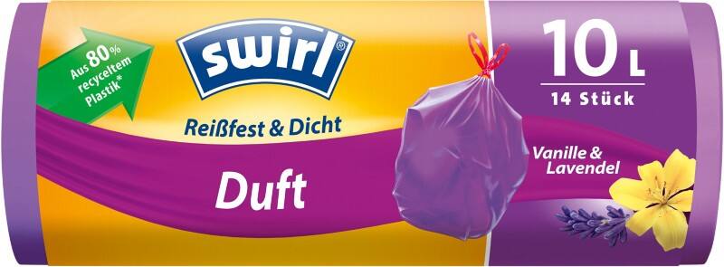Sacs-poubelle Swirl Vanille, lavande 14 unités 12 x 5 x 5 cm