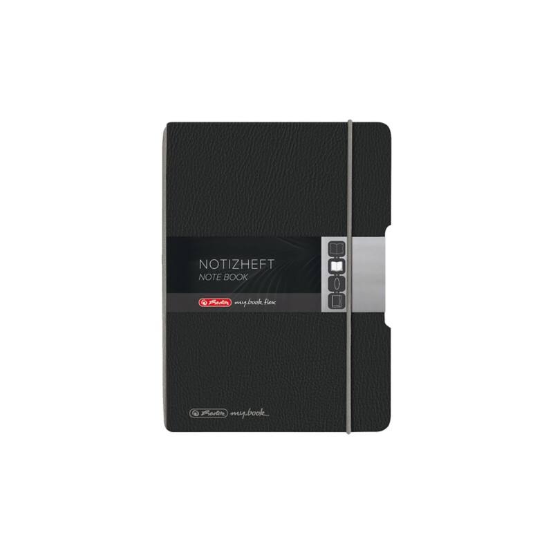 Carnet Herlitz Pointillé Imitation cuir A6 Noir