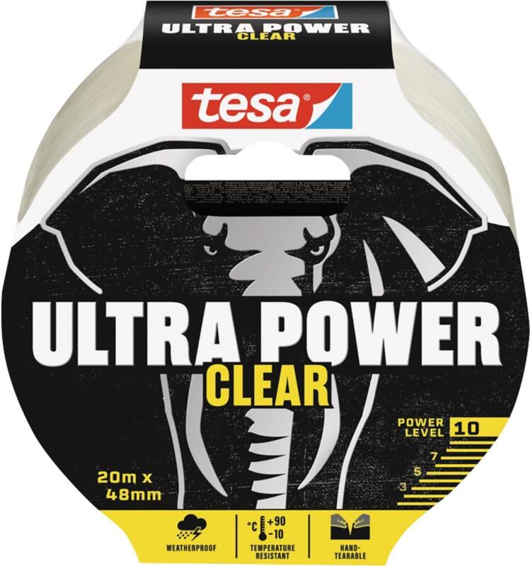 Ruban adhésif tesa Ultra Power Clear Transparent 48 mm (l) x 20 m (L)