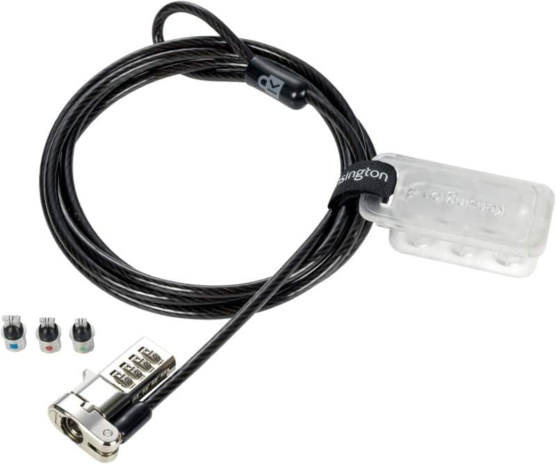 Câble de sécurité à combinaison universel 3-en-1 Kensington K62316WW Noir