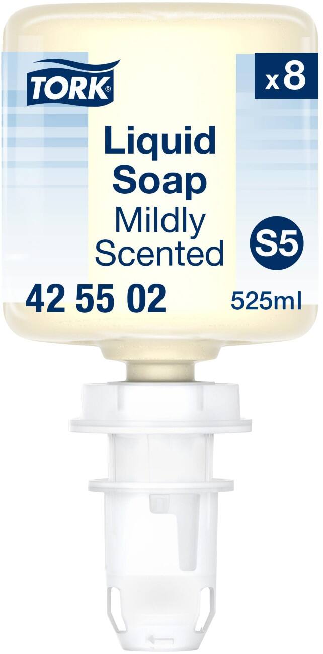 Recharge de savon pour les mains Tork S5 Liquide S5 Jaune clair 425502 8 unités de 525 ml