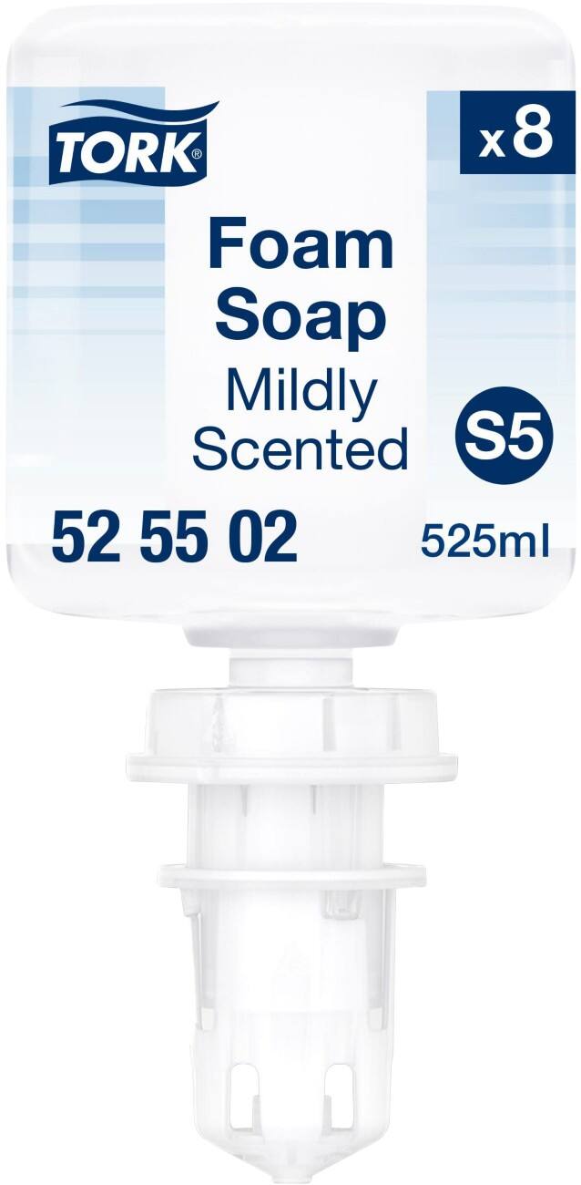 Recharge de savon pour les mains Tork S5 Mousse S5 Transparent 525502 8 unités de 525 ml