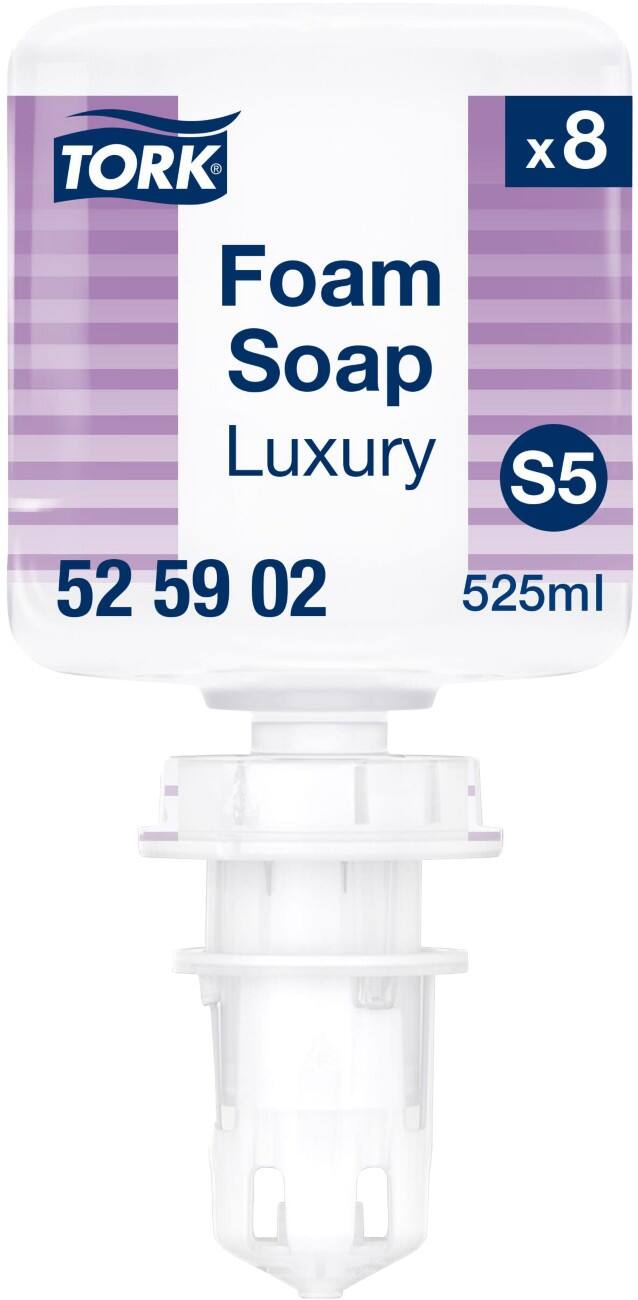 Recharge de savon pour les mains Tork S5 Mousse S5 Transparent 525902 8 unités de 525 ml