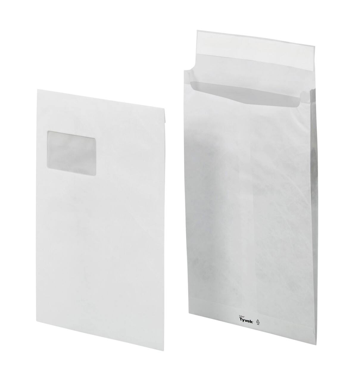 Pochettes à soufflet Tyvek C4 Bande adhésive Blanc 229 (l) x 324 (h) mm Sans Fenêtre 100 unités