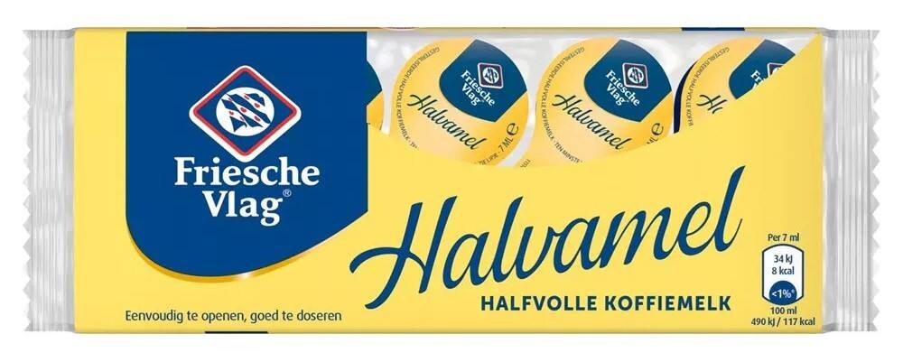 Lait pour café Friesche Vlag Halvamel 20 dosettes de 7 ml