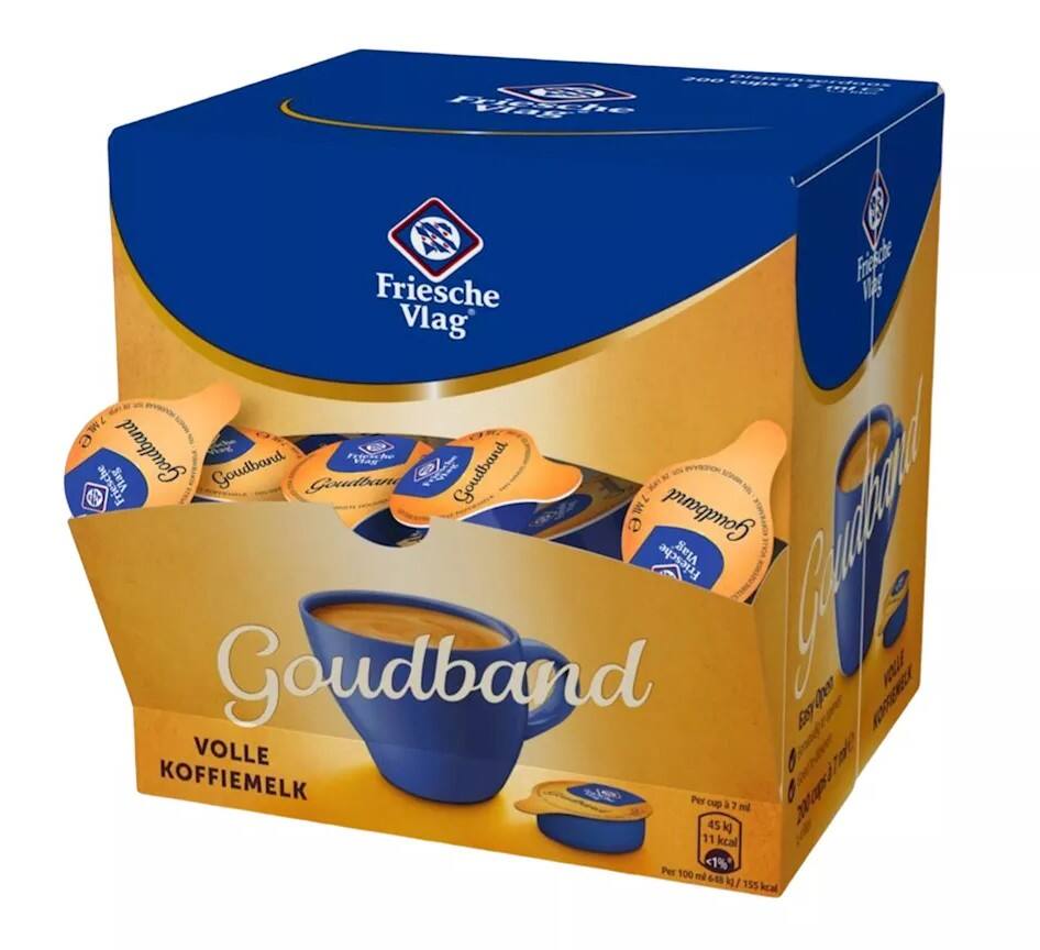 Lait pour café Friesche Vlag Goudband 200 dosettes de 7 ml