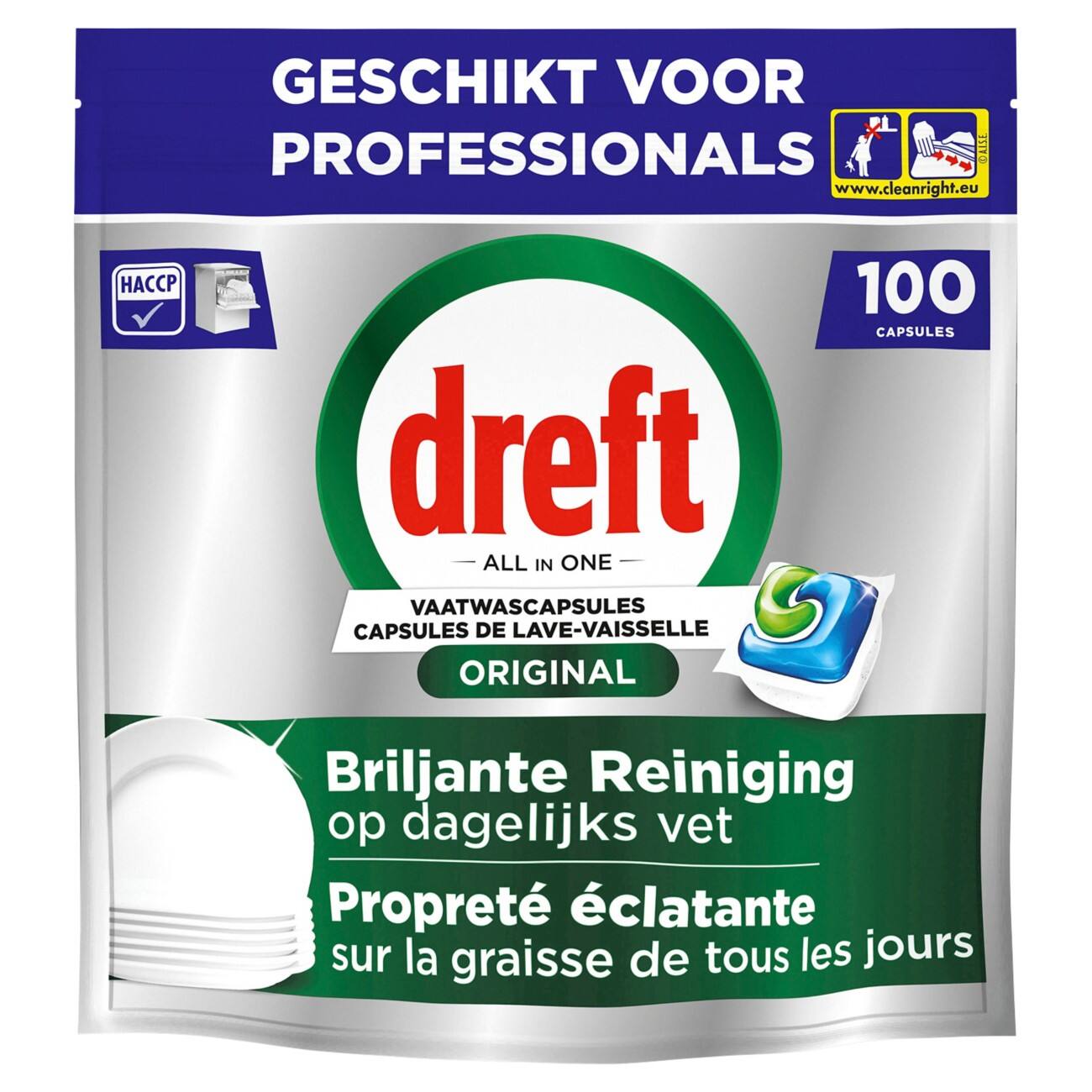 Tablettes pour lave-vaisselle Dreft All-in-One Fresh 100 unités