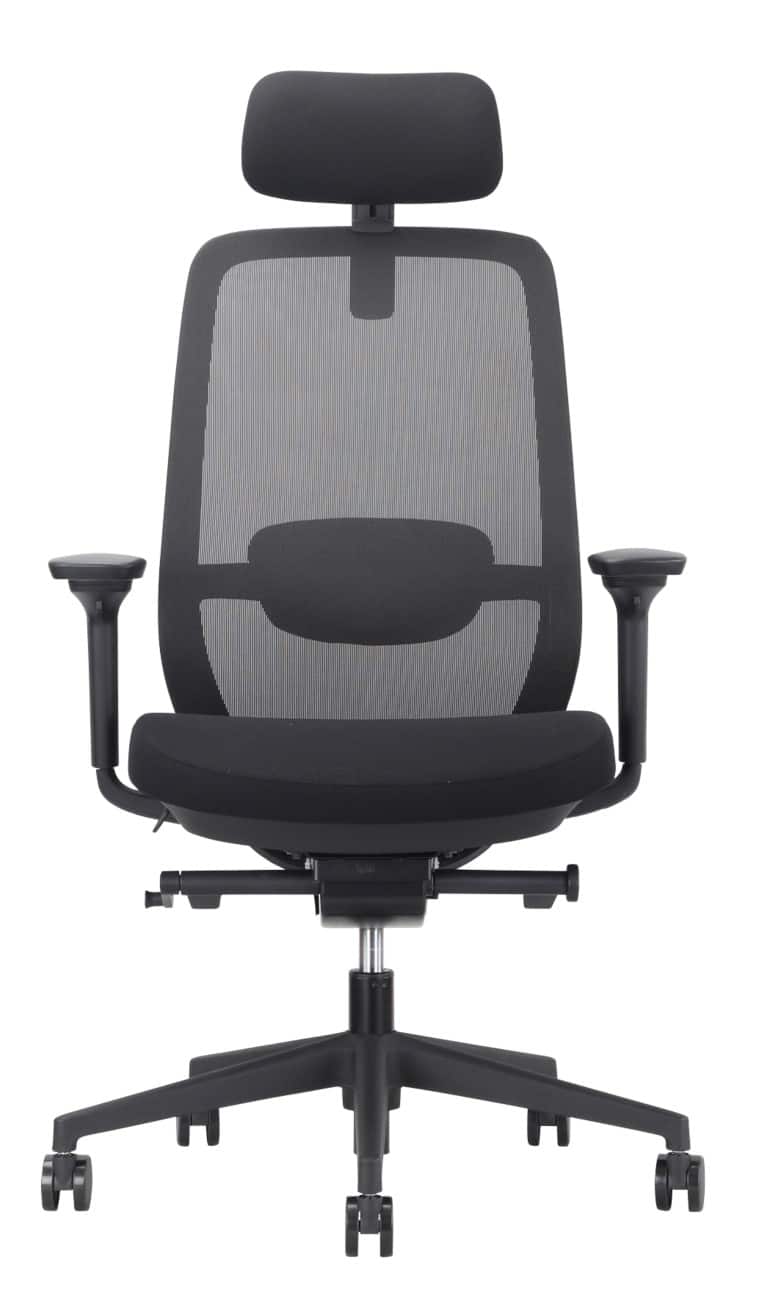 Siège ergonomique Nowy Styl ELOVIE Mécanisme synchrone Accoudoirs 4D Siège réglable en hauteur Noir 110 kg 640 mm x 1145 mm