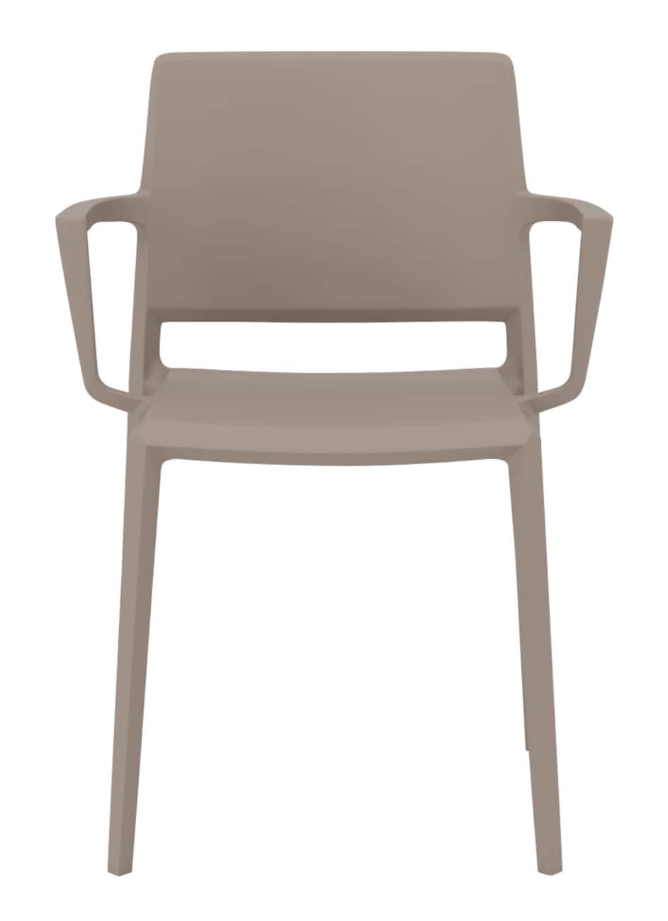 Chaise visiteur Nowy Styl Plastique Gris chaud 130 kg 485 x 530 x 805 mm 4 unités