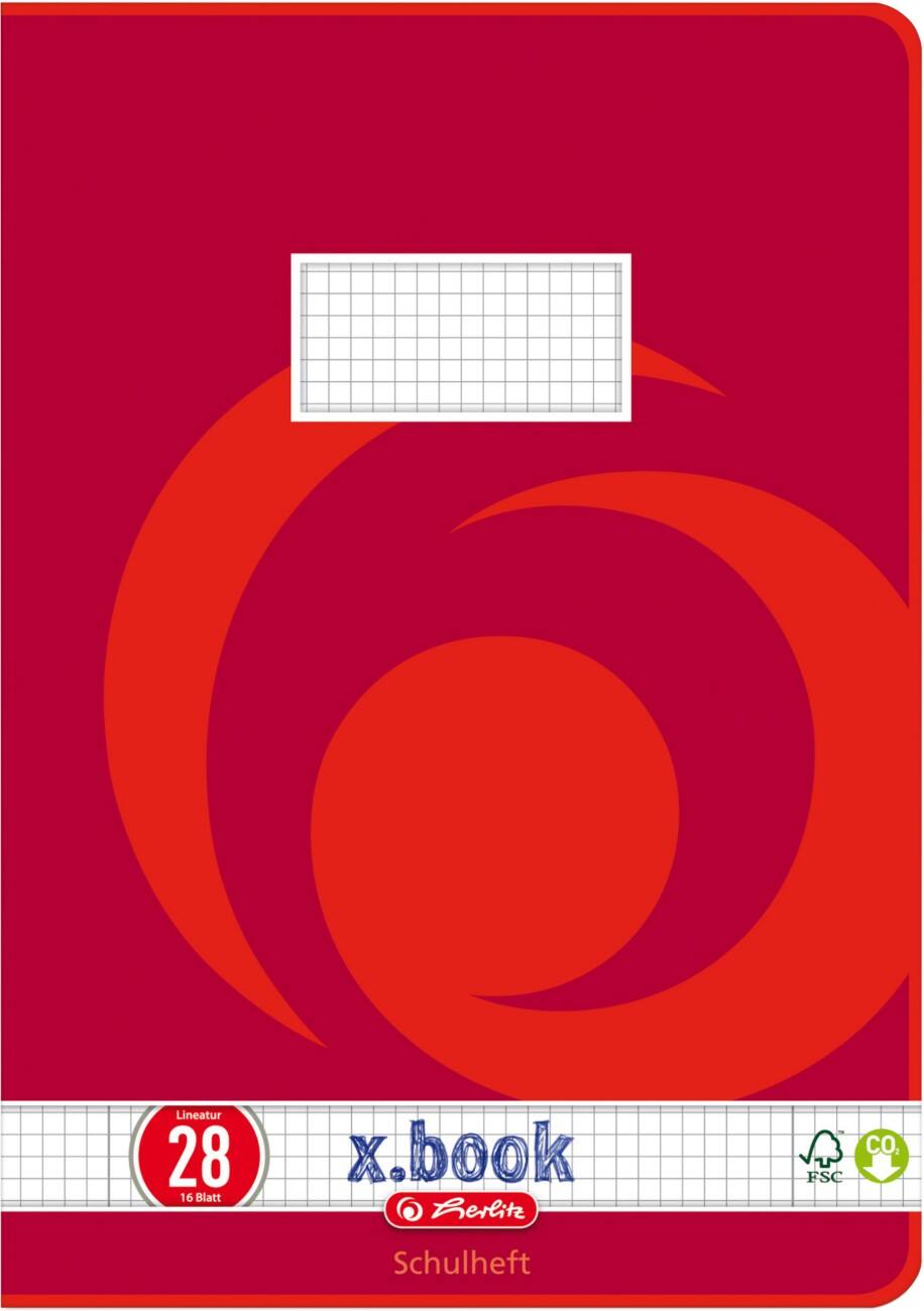 Cahier d’exercice herlitz A4 Rouge 16 feuilles Motif tourbillon
