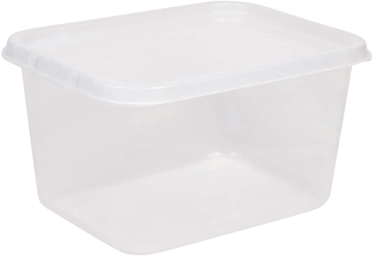 Boîte de rangement Viking Basic PP (Polypropylène) 25 L Avec couvercle Transparent 2,55 x 4,6 x 3,55 cm 3 unités