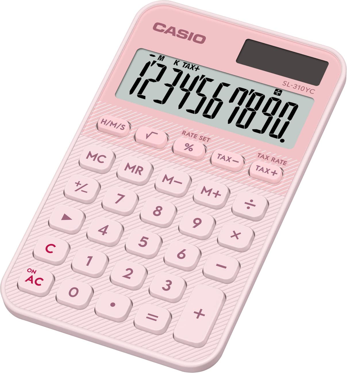 Calculatrice de poche Casio Colorful 10 chiffres Rose clair SL-310YC-LP