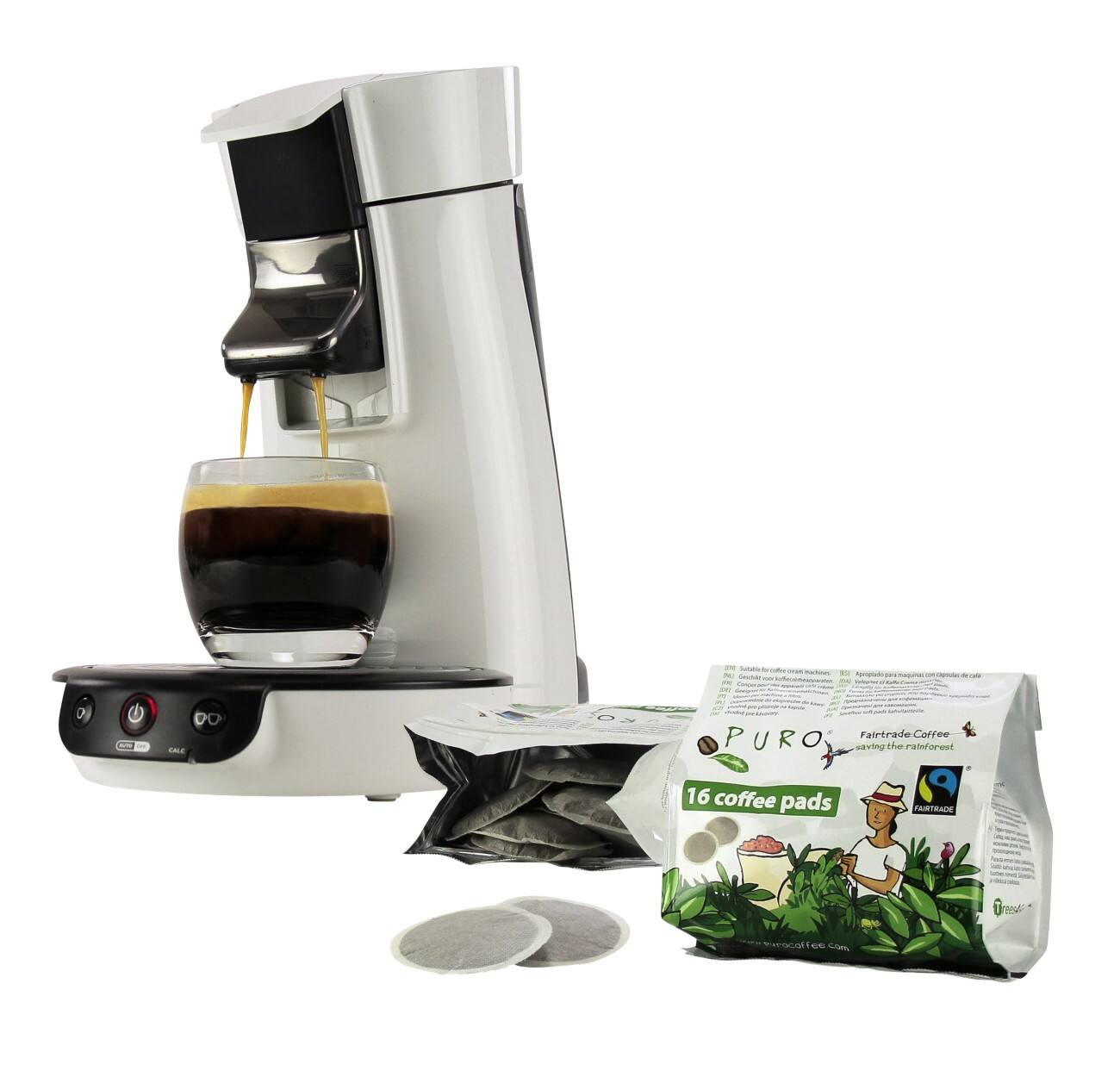 Dosettes de café Puro Doux et floral Moyen Arabica 16 unités