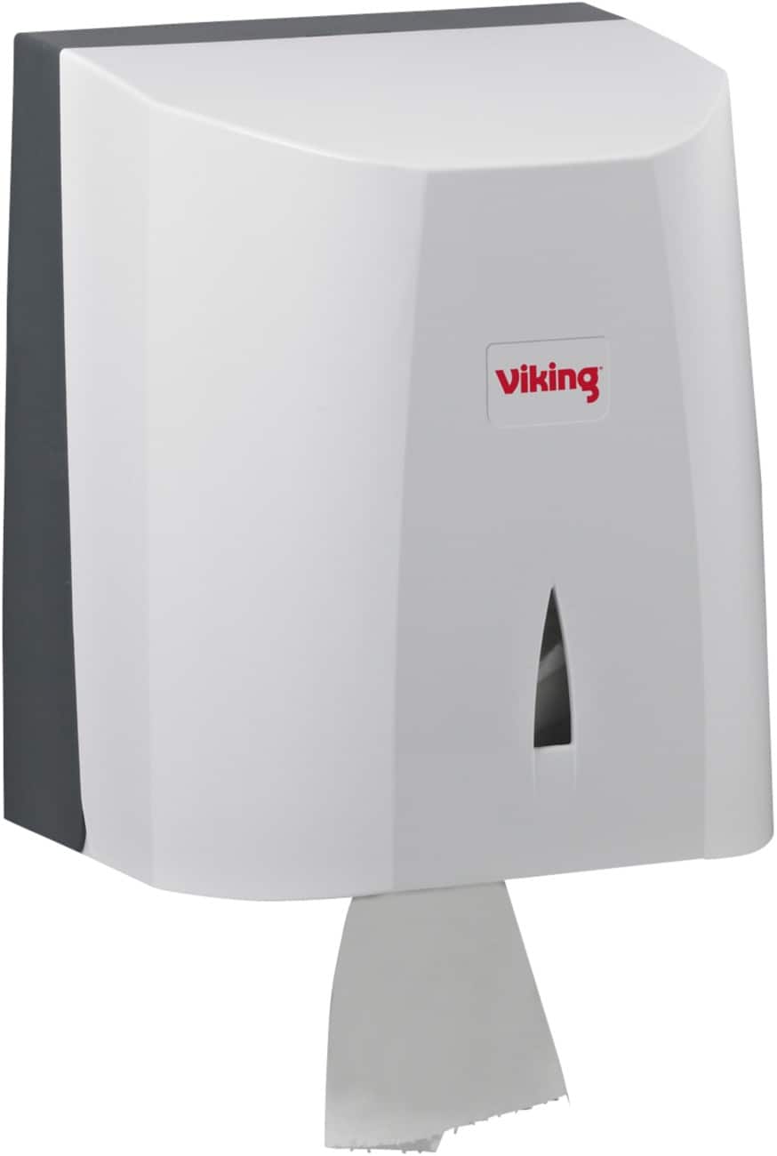 Distributeur d'essuie-mains en papier Viking Maxi ABS (Acrylonitrile butadiène styrène), Acier, Plastique Verrouillable Blanc