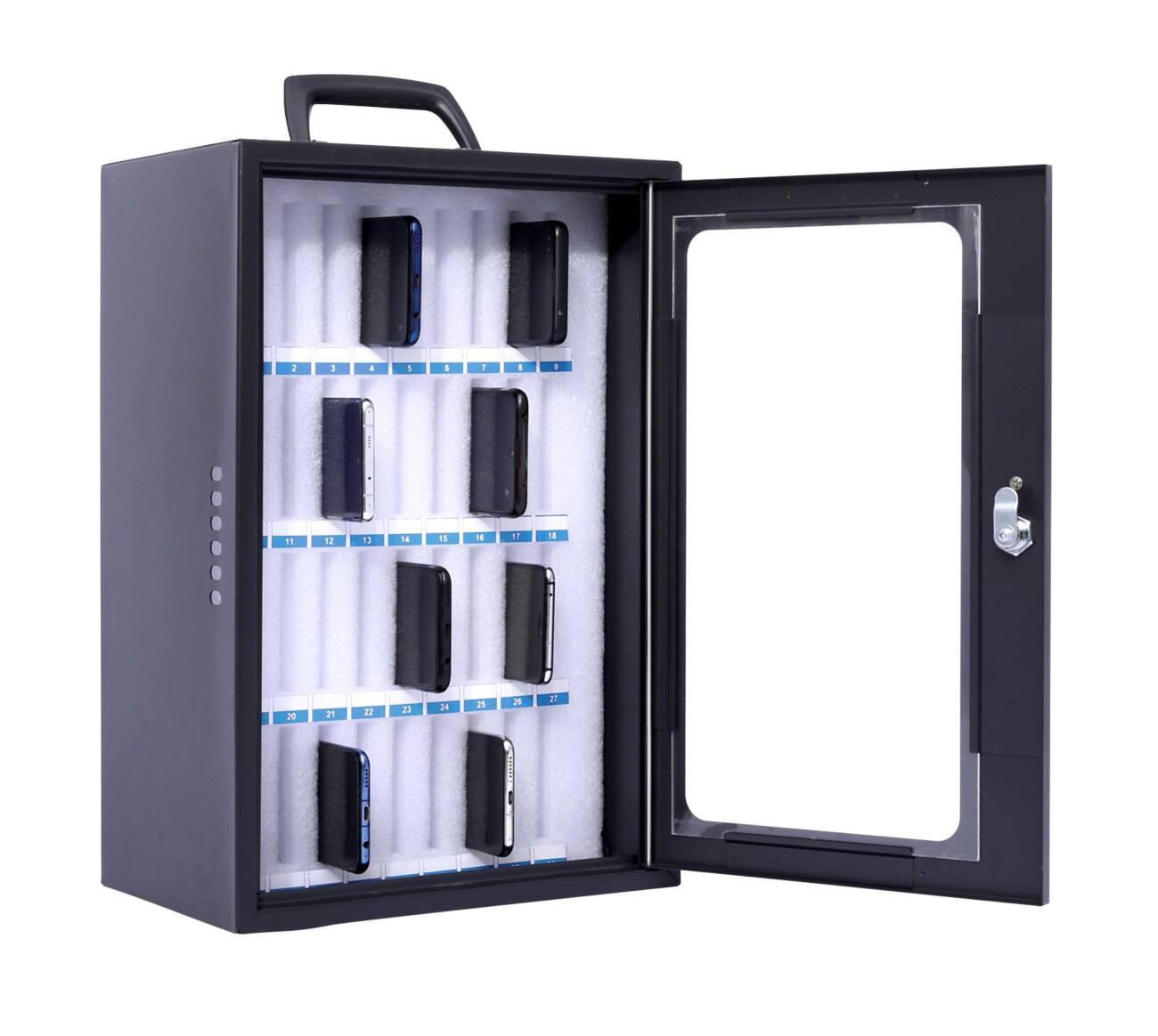 Armoire pour smartphones Pavo Serrure électronique 36 téléphones Gris foncé
