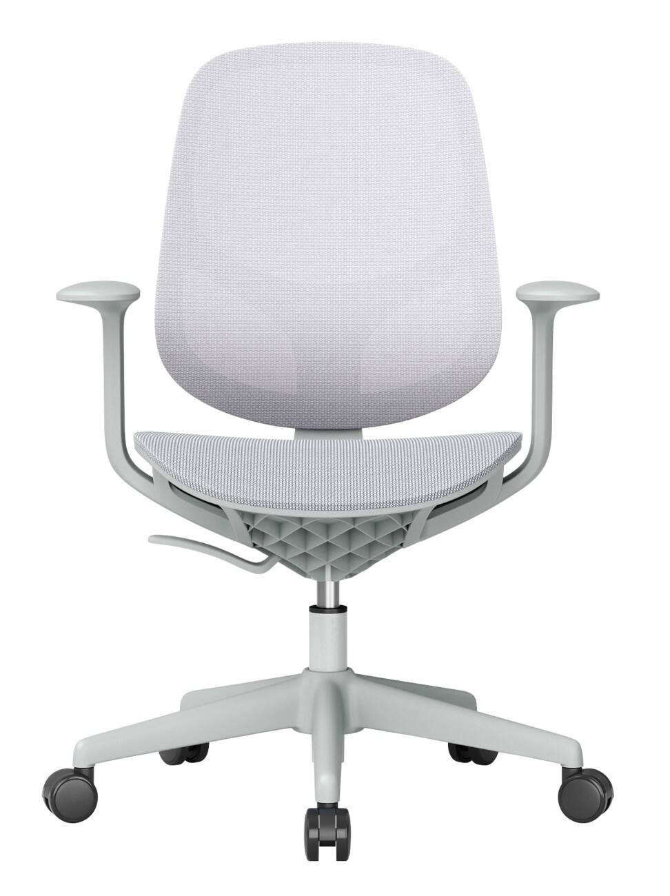 Siège de bureau Lively Viking Accoudoirs fixes Siège réglable en hauteur Gris clair 150 kg 665 x 600 mm