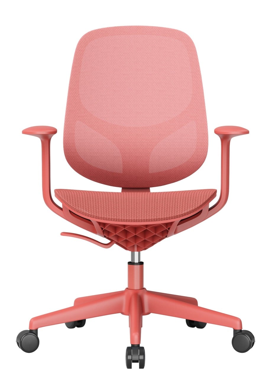 Siège de bureau Lively Viking Accoudoirs fixes Siège réglable en hauteur Rouge 150 kg 665 x 600 mm