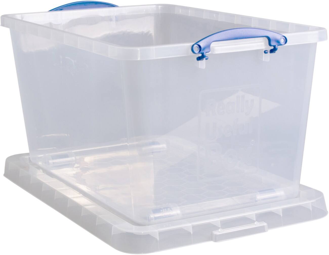 Boîte de rangement Really Useful Box Plastique 83,5 L Avec couvercle Transparent 46 x 72,5 x 38 cm 3 unités